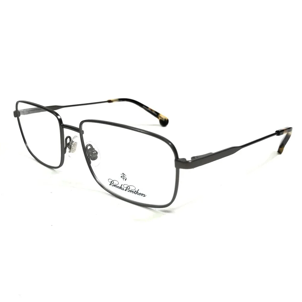 Brooks Brothers Eyeglasses Frames BB1034 1512 Grey Square Wire Rim 55-17-145